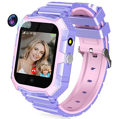 Mingfuxin 4G Kinder Smart Watch für Jungen Mädchen, Wasserdichtes Smartwatch-Telefon mit GPS-Tracker WiFi-Videoanruf SOS-Kamera-Armbanduhr für Kinder 3-14 Geburtstag Weihnachten Geschenke von ShowyLive