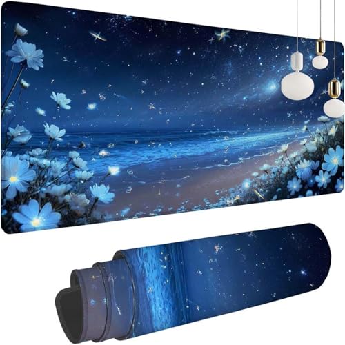Blume Strand Mauspad XXL 800x300x3mm, Speed Gaming Mousepad, Schreibtischunterlage mit Rutschfester Gummibasis, Großer Erweiterter Schreibtisch Schutz Mauspad, Gaming Zubehör für Zimmer Deko Z-267 Blume Strand Mauspad XXL 800x300x3mm, Speed Gaming Mousepad, Schreibtischunterlage mit Rutschfester Gummibasis, Großer Erweiterter Schreibtisch Schutz Mauspad, Gaming Zubehör für Zimmer Deko Z-267 von Shozhoo