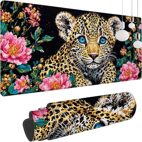 Blume Tiger Mauspad XXL 800x300x3mm, Speed Gaming Mousepad, Schreibtischunterlage mit Rutschfester Gummibasis,Großer Erweiterter Schreibtisch Schutz Mauspad,Gaming Zubehör für office Zimmer Deko Z-253 Blume Tiger Mauspad XXL 800x300x3mm, Speed Gaming Mousepad, Schreibtischunterlage mit Rutschfester Gummibasis,Großer Erweiterter Schreibtisch Schutz Mauspad,Gaming Zubehör für office Zimmer Deko Z-253 von Shozhoo