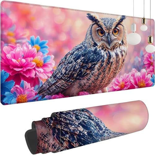 Groß Gaming Mauspad Eule Blume, Mousepad XXL 1200x600x3mm, Tischunterlage Large Size, Stabiler Halt auf glatten Oberflächen, Verbessert Präzision und Geschwindigkeit für Office Home Zimmer Deko Z-352 Groß Gaming Mauspad Eule Blume, Mousepad XXL 1200x600x3mm, Tischunterlage Large Size, Stabiler Halt auf glatten Oberflächen, Verbessert Präzision und Geschwindigkeit für Office Home Zimmer Deko Z-352 von Shozhoo