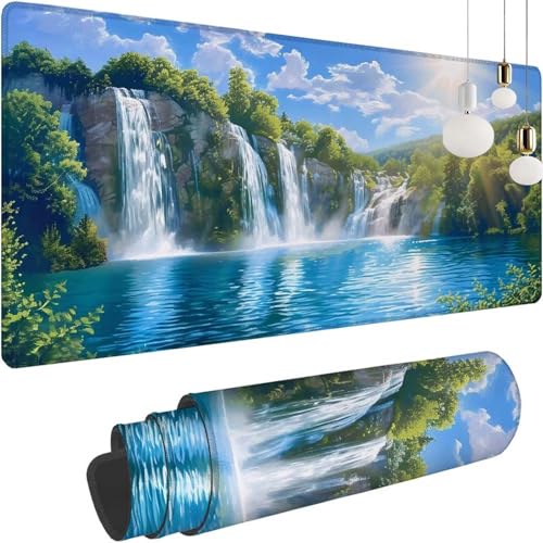 Groß Gaming Mauspad Fallen Landschaft, Mousepad XXL 600x300x3mm, Tischunterlage Large Size, Stabiler Halt auf glatten Oberflächen, Verbessert Präzision und Geschwindigkeit für Home Zimmer Deko Z-382 Groß Gaming Mauspad Fallen Landschaft, Mousepad XXL 600x300x3mm, Tischunterlage Large Size, Stabiler Halt auf glatten Oberflächen, Verbessert Präzision und Geschwindigkeit für Home Zimmer Deko Z-382 von Shozhoo