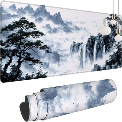 Groß Gaming Mauspad Fallen Szene, Mousepad XXL 900x400x3mm, Tischunterlage Large Size, Stabiler Halt auf glatten Oberflächen, Verbessert Präzision und Geschwindigkeit für Office Home Zimmer Deko Z-378 von Shozhoo