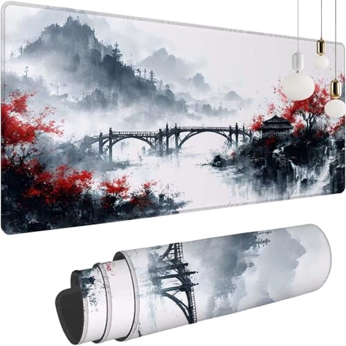 Groß Gaming Mauspad Japan Landschaft, Mousepad XXL 600x300x3mm, Tischunterlage Large Size, Stabiler Halt auf glatten Oberflächen, Verbessert Präzision und Geschwindigkeit für Home Zimmer Deko Z-401 Groß Gaming Mauspad Japan Landschaft, Mousepad XXL 600x300x3mm, Tischunterlage Large Size, Stabiler Halt auf glatten Oberflächen, Verbessert Präzision und Geschwindigkeit für Home Zimmer Deko Z-401 von Shozhoo