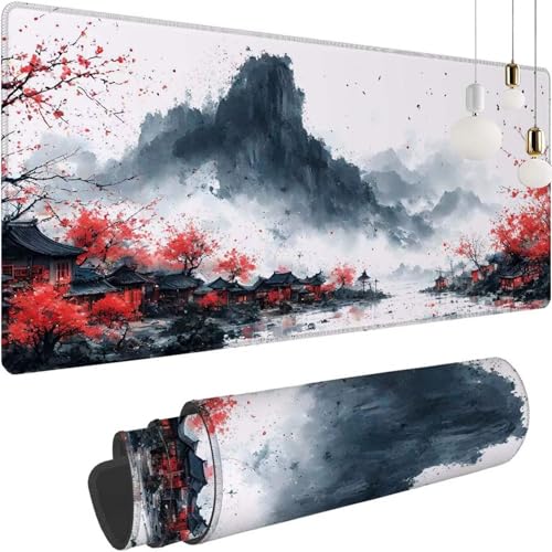 Groß Gaming Mauspad Japan Szene, Mousepad XXL 900x400x3mm, Tischunterlage Large Size, Stabiler Halt auf glatten Oberflächen, Verbessert Präzision und Geschwindigkeit für Office Home Zimmer Deko Z-397 Groß Gaming Mauspad Japan Szene, Mousepad XXL 900x400x3mm, Tischunterlage Large Size, Stabiler Halt auf glatten Oberflächen, Verbessert Präzision und Geschwindigkeit für Office Home Zimmer Deko Z-397 von Shozhoo