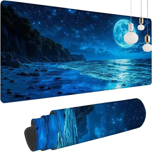 Groß Gaming Mauspad See Strand, Mousepad XXL 700x400x3mm, Tischunterlage Large Size, Stabiler Halt auf glatten Oberflächen, Verbessert Präzision und Geschwindigkeit für Office Home Zimmer Deko Z-231 Groß Gaming Mauspad See Strand, Mousepad XXL 700x400x3mm, Tischunterlage Large Size, Stabiler Halt auf glatten Oberflächen, Verbessert Präzision und Geschwindigkeit für Office Home Zimmer Deko Z-231 von Shozhoo