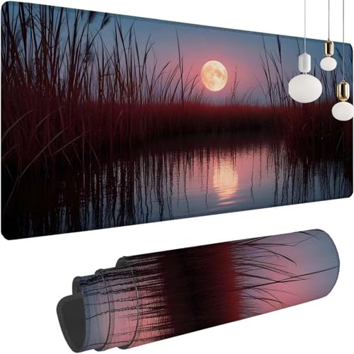 Groß Gaming Mauspad Sonnenuntergang See, Mousepad XXL 600x300x3mm, Tischunterlage Large Size, Stabiler Halt auf glatten Oberflächen, Verbessert Präzision und Geschwindigkeit für Home Zimmer Deko Z-314 Groß Gaming Mauspad Sonnenuntergang See, Mousepad XXL 600x300x3mm, Tischunterlage Large Size, Stabiler Halt auf glatten Oberflächen, Verbessert Präzision und Geschwindigkeit für Home Zimmer Deko Z-314 von Shozhoo