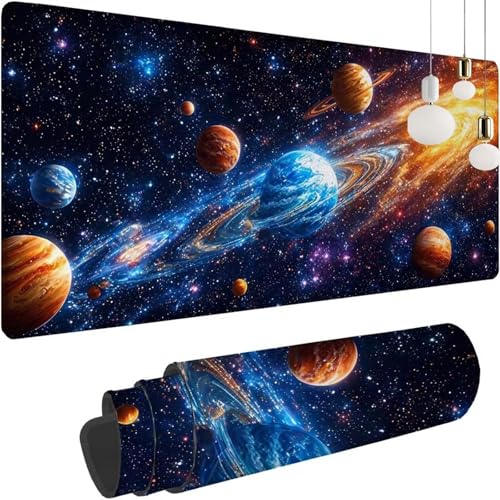 Groß Gaming Mauspad Traum Sternenhimmel, Mousepad XXL 900x400x3mm, Tischunterlage Large Size, Stabiler Halt auf glatten Oberflächen, Verbessert Präzision und Geschwindigkeit für Home Zimmer Deko Z-372 Groß Gaming Mauspad Traum Sternenhimmel, Mousepad XXL 900x400x3mm, Tischunterlage Large Size, Stabiler Halt auf glatten Oberflächen, Verbessert Präzision und Geschwindigkeit für Home Zimmer Deko Z-372 von Shozhoo