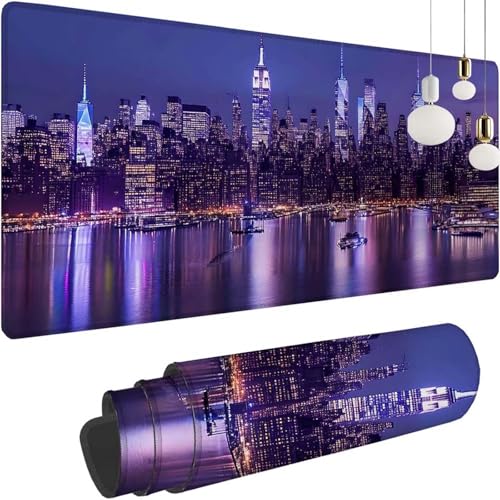 See Stadt Mauspad XXL 1400x600x3mm, Speed Gaming Mousepad, Schreibtischunterlage mit Rutschfester Gummibasis, Großer Erweiterter Schreibtisch Schutz Mauspad,Gaming Zubehör für office Zimmer Deko Z-220 See Stadt Mauspad XXL 1400x600x3mm, Speed Gaming Mousepad, Schreibtischunterlage mit Rutschfester Gummibasis, Großer Erweiterter Schreibtisch Schutz Mauspad,Gaming Zubehör für office Zimmer Deko Z-220 von Shozhoo