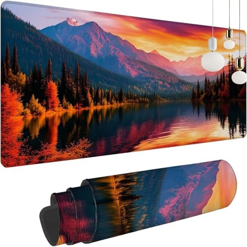Sonnenuntergang See Mauspad XXL 700x300x3mm, Speed Gaming Mousepad, Schreibtischunterlage mit Rutschfester Gummibasis, Großer Schreibtisch Schutz Mauspad, Gaming Zubehör für Office Zimmer Deko Z-312 Sonnenuntergang See Mauspad XXL 700x300x3mm, Speed Gaming Mousepad, Schreibtischunterlage mit Rutschfester Gummibasis, Großer Schreibtisch Schutz Mauspad, Gaming Zubehör für Office Zimmer Deko Z-312 von Shozhoo