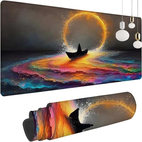 Traum Boot Mauspad XXL 900x500x3mm, Speed Gaming Mousepad, Schreibtischunterlage mit Rutschfester Gummibasis, Großer Erweiterter Schreibtisch Schutz Mauspad,Gaming Zubehör für office Zimmer Deko Z-370 Traum Boot Mauspad XXL 900x500x3mm, Speed Gaming Mousepad, Schreibtischunterlage mit Rutschfester Gummibasis, Großer Erweiterter Schreibtisch Schutz Mauspad,Gaming Zubehör für office Zimmer Deko Z-370 von Shozhoo
