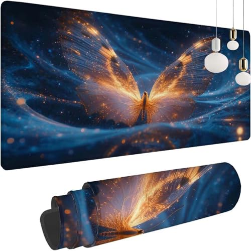 Traum Schmetterling Mauspad XXL 1000x600x3mm, Speed Gaming Mousepad, Schreibtischunterlage mit Rutschfester Gummibasis, Großer Schreibtisch Schutz Mauspad, Gaming Zubehör für Office Zimmer Deko Z-357 Traum Schmetterling Mauspad XXL 1000x600x3mm, Speed Gaming Mousepad, Schreibtischunterlage mit Rutschfester Gummibasis, Großer Schreibtisch Schutz Mauspad, Gaming Zubehör für Office Zimmer Deko Z-357 von Shozhoo