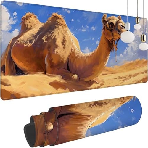 Wüste Kamel Mauspad XXL 1000x600x3mm, Speed Gaming Mousepad, Schreibtischunterlage mit Rutschfester Gummibasis, Großer Erweiterter Schreibtisch Schutz Mauspad, Gaming Zubehör für Zimmer Deko Z-412 Wüste Kamel Mauspad XXL 1000x600x3mm, Speed Gaming Mousepad, Schreibtischunterlage mit Rutschfester Gummibasis, Großer Erweiterter Schreibtisch Schutz Mauspad, Gaming Zubehör für Zimmer Deko Z-412 von Shozhoo