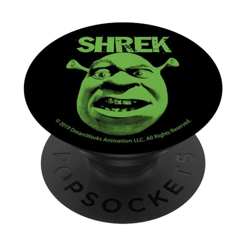 Shrek Grumpy Green Comic Art Face PopSockets mit austauschbarem PopGrip von Shrek