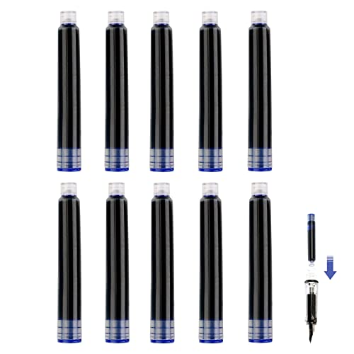 Einziehbarer Füllfederhalter, Cloud Grip Brush Title Pen Super Weicher Stift Austauschbare Tintenbeutel, 0.38mm 0.5mm extra feine Spitze für Schule und Büro (0.38mm Blau) von Shunfaji