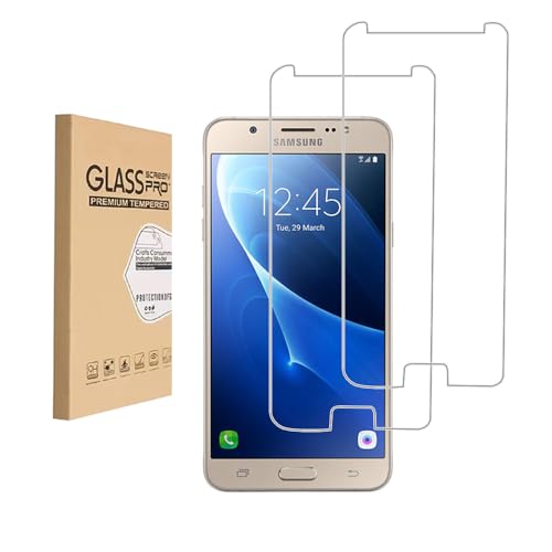 [2 PCS] Displayschutzfolie aus gehärtetem Glas, entwickelt für Samsung Galaxy J7（2016 Tempered Glass/Alignment Frame/Scratch Resistant/Only Cover Display Area von Shunwige