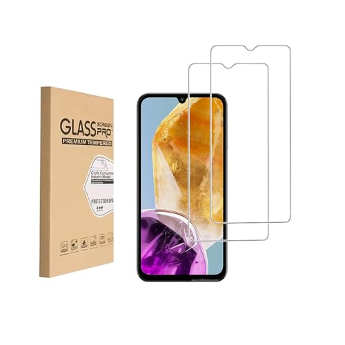 [2 PCS] Displayschutzfolie aus gehärtetem Glas, entwickelt für Samsung Galaxy M15, gehärtetes Glas/Kratzfest/Nur Displaybereich abdecken von Shunwige