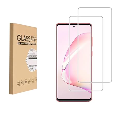 [2 PCS] Displayschutzfolie aus gehärtetem Glas, entwickelt für Samsung Galaxy Note10 Lite, gehärtetes Glas/Kratzfest/Nur Displaybereich abdecken von Shunwige
