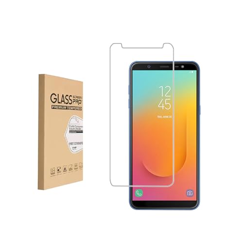 Displayschutz aus gehärtetem Glas, entworfen für Samsung Galaxy J8 (2018), gehärtetes Glas, Ausrichtungsrahmen, kratzfest, deckt nur den Displaybereich ab von Shunwige