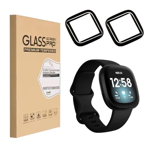 Kompatibel mit Fitbit Versa 4 / Versa 3 Bildschirmschutzfolie, Fitbit Sense 2 / Sense Weich HD Transparent PMMA Schutzfolie Anti-Kratz Berührungsempfindlich Vollabdeckung (2 Stück) von Shunwige