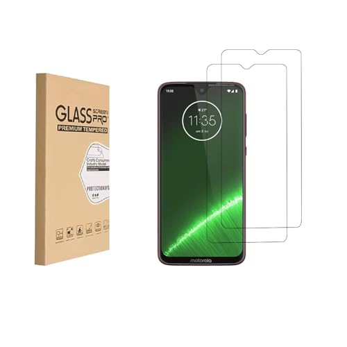 Shunwige [2 PCS] Displayschutzfolie aus gehärtetem Glas, entwickelt für Moto G7 PLUS,Gehärtetes Glas/Kratzfest/Nur Displaybereich abdecken von Shunwige