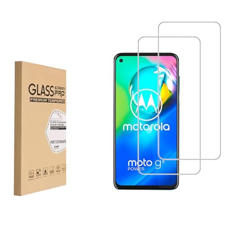 Shunwige [2 PCS] Displayschutzfolie aus gehärtetem Glas, entwickelt für Moto G8, gehärtetes Glas/Kratzfest/Nur Displaybereich abdecken von Shunwige