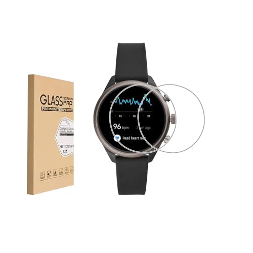 Shunwige [2er Pack] Displayschutzfolie für Fossil Sport Smartwatch 41mm, High Definition Tempered Film, 9H Härte, kratzfest, berührungsempfindlich, Fallschutz von Shunwige