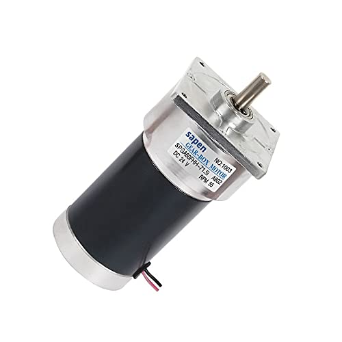 Dc Motor,Motor,Elektromotor 1 STÜCK Getriebemotor 60mm Miniatur DC Getriebemotor 1 2V 24V. Ausgangswelle 1. 2 URPM-1000 RPM.(20RPM,12V) von Shupiquant