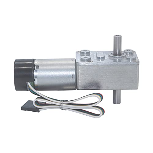 Dc Motor,Motor,Elektromotor 6V 24V. Schneckengetriebemotor 12V-Reduzierer 3-210 RPM DC. Elektromotor-Metallgetriebe mit hohem Drehmoment mit Encoder(66rpm,6V) von Shupiquant