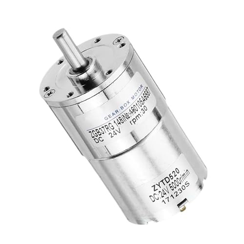 Dc Motor,Motor,Elektromotor DC 12V 24V. Hoher Drehmomentmotor. DC Elektrische Reduktionsgetriebe Getriebexzenterausgangswelle 2. 5 RPM-1000 RPM.(100rpm) von Shupiquant