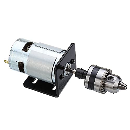 Dc Motor,Motor,Elektromotor Motor 10000RPM DC 12V Drehmaschine Pressemotor mit Miniaturhandbohrfutter und Montagehalterung für Fräsmaschine(0.3-4mm) von Shupiquant