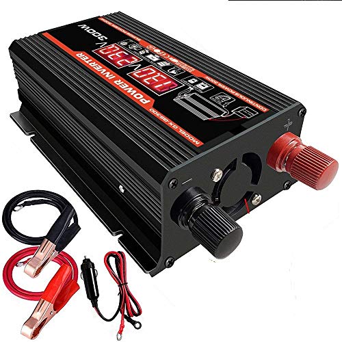 Wechselrichter Auto,Wechselrichter für Fahrzeuge 4000W Schirm 500W 12V-220V-110V-Inverter-Auto-Energien-Adapter Sinus Spannungswandler 12V bis 220V Inverter Modified(300W 12V 220V) von Shupiquant