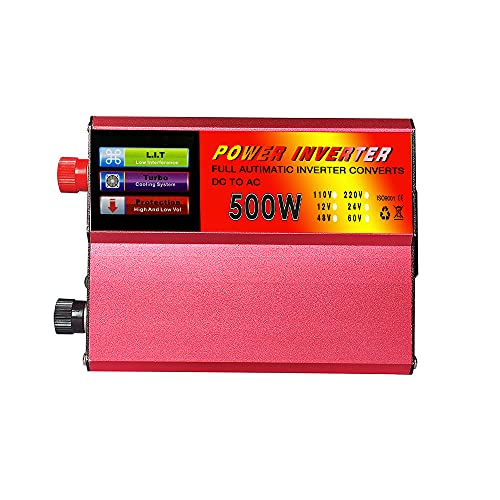 Wechselrichter Auto,Wechselrichter für Fahrzeuge 500W Band Digitalanzeige Fahrzeug Inverter 12V Übergang 220V Fahrzeug Wechselrichter Leistungswandler(12V 220V) von Shupiquant