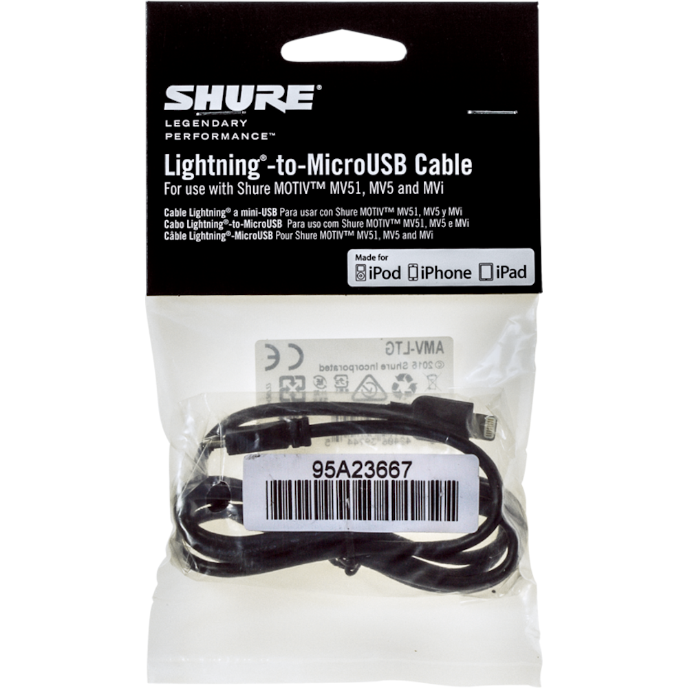 Shure AMV-LTG Lightning to Micro-USB Cable Shure AMV-LTG Lightning to Micro-USB Cable von Shure
