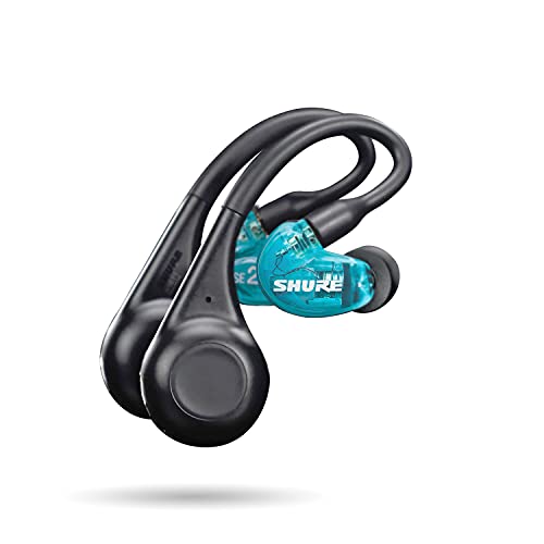 Shure AONIC 215 TW2 True Wireless Sound isolierende Ohrhörer mit Bluetooth 5 -Technologie, Premium -Audio mit tiefem Bass, sicherer Anpassung Over -The -Ohr, 32 -Stunden -Akkulaufzeit (Gen 2) - Blau von Shure