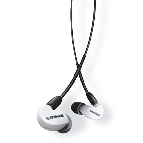 Shure AONIC 215 kabelgebundene Sound Isolating Ohrhörer, transparenter Klang, EIN Treiber, In-Ear, abnehmbares Kabel, hochwertig und robust, kompatibel mit Apple- und Android-Geräten – Weiß von Shure