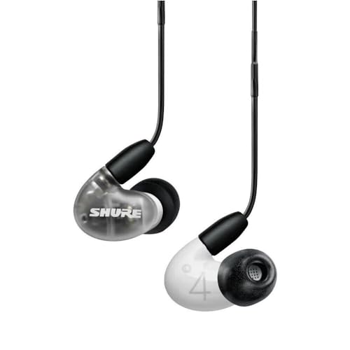 Shure AONIC 4 kabelgebundene Sound Isolating Ohrhörer, detailreicher Klang, Zweifach-Hybrid-Treiber, In-Ear, abnehmbares Kabel, hochwertig und robust, kompatibel mit Apple- und Android-Geräten – Weiß von Shure