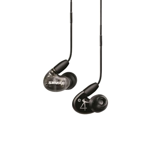Shure AONIC 4 verdrahtete Sound-Isolierende Ohrhörer, Dual-Triver-Hybrid, In-Ear-Passform, abnehmbares Kabel, kompatibel mit Apple & Android-Geräten-Schwarz von Shure
