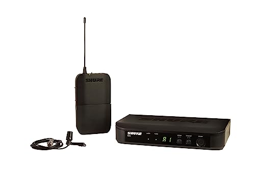 Shure BLX14/CVL UHF Wireless-Mikrofonsystem - Perfekt für Interviews, Präsentationen - 14 Stunden Batterielaufzeit, 100m Reichweite | Enthält CVL Lavalier-Mikrofon, Einzelkanal-Empfänger | T11 Band von Shure