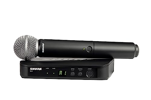 Shure BLX24/SM58 UHF Wireless Mikrofonsystem - Perfekt für Kirche, Karaoke - 14-Stunden Akkulaufzeit, 100m Reichweite | Enthält SM58 Handheld Vocal Mikrofon, Single Channel Empfänger | K3E Band Shure BLX24/SM58 UHF Wireless Mikrofonsystem - Perfekt für Kirche, Karaoke - 14-Stunden Akkulaufzeit, 100m Reichweite | Enthält SM58 Handheld Vocal Mikrofon, Single Channel Empfänger | K3E Band von Shure