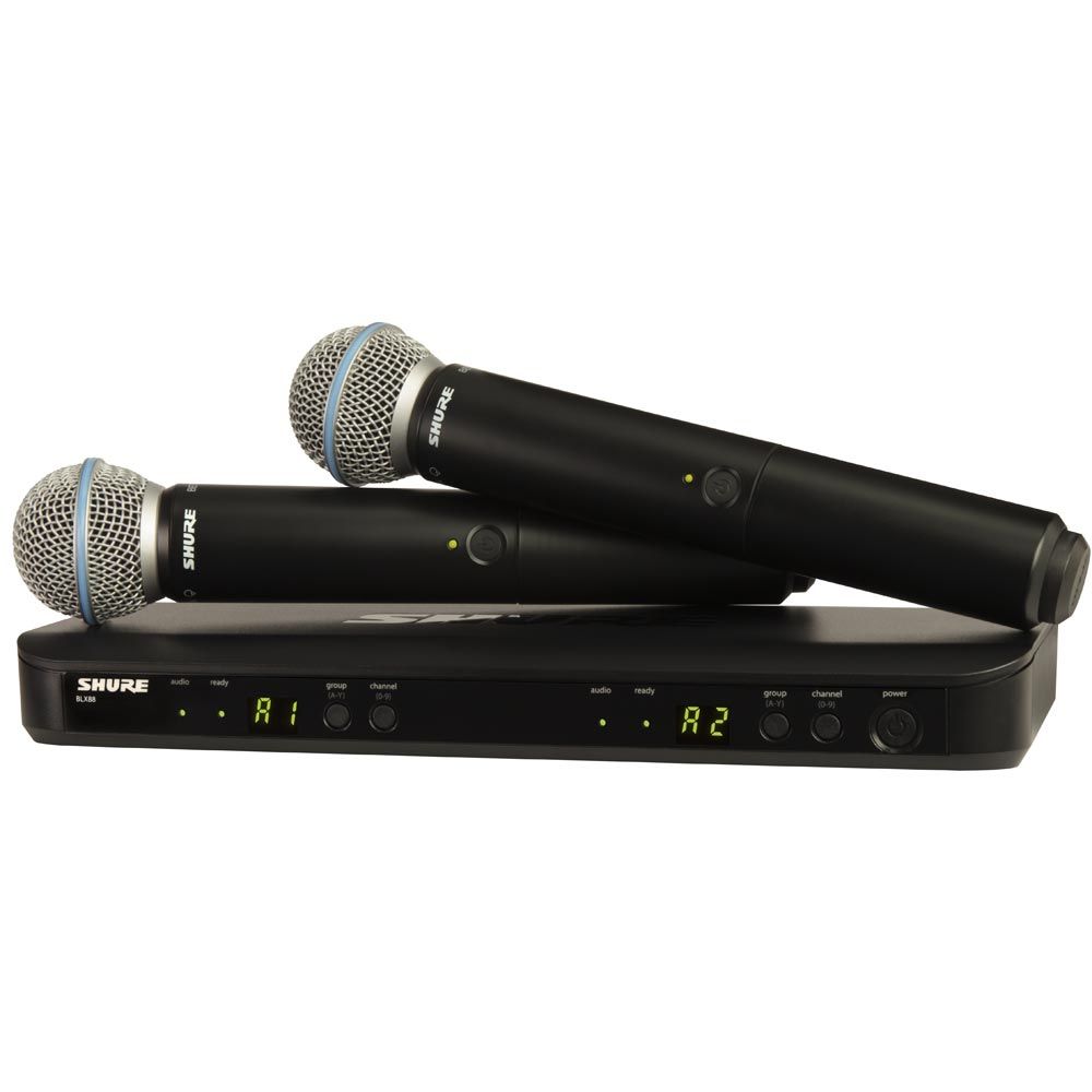 Shure BLX288/Beta 58 K3E Dual Funksystem (606 bis 630 MHz) von Shure