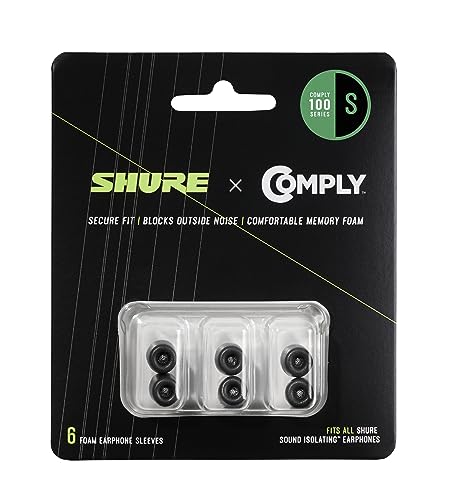 Shure EACYF1-6S Comply 100 Serie schwarzer Schaum, Klein, 6 Pack Shure EACYF1-6S Comply 100 Serie schwarzer Schaum, Klein, 6 Pack von Shure