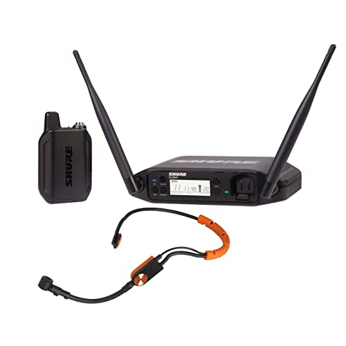 Shure GLXD14+/SM31 Dual Band Pro Digital Wireless Mikrofonsystem für Fitness, Aerobic - 12-Stunden-Batterielaufzeit, 30m Reichweite | SM31FH Fitness-Headset-Mikrofon, Einzelkanal-Empfänger. von Shure