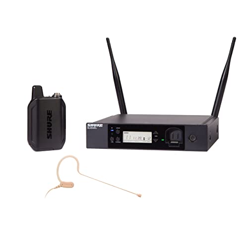 Shure GLXD14R+/MX53 Dual Band Pro Digital Wireless Mikrofonsystem mit MX153 Headset-Mikrofon und Einzelkanal-Rack-Mount-Empfänger. von Shure