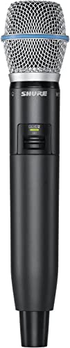 Shure GLXD2+/B87A Handheld Wireless Transmitter mit BETA 87A Vocal Mic Capsule und SB904 Battery (12 Stunden Laufzeit) - für GLX-D+ Dual Band Wireless Mikrofonsysteme (Empfänger separat erhältlich) von Shure