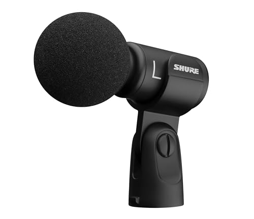 Shure MV88+ Stereo USB -Mikrofon - Kondensatormikrofon zum Streaming und Aufnehmen von Gesang & Instrumenten, Mac & Windows kompatibel - Schwarz von Shure