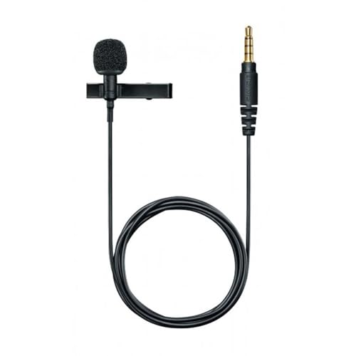 Shure MVL Lavalier -Mikrofon für iPhone & Tablet - Externer Clip auf dem Mini -Reversmikrofon für Videoaufnahmen und Vlogging mit 3,5 -mm -Stecker, Windschutzscheibe, Mount und Tragetasche von Shure