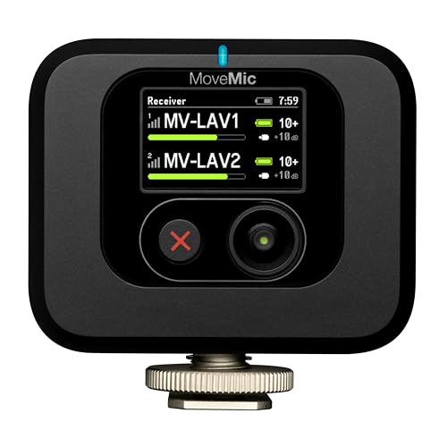 Shure MoveMic Empfänger - Kameraempfänger als Zubehörschuh für MoveMic Ansteckmikrofone, kompatibel mit den meisten DSLR-Kameras und Computern, ideal für mobile Content Creators (MV-R-Z6) von Shure