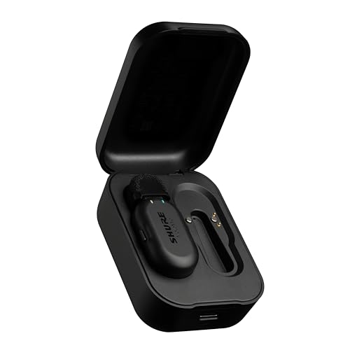 Shure MoveMic One - Professionelles Funk-Ansteckmikro für iPhone & Android, Bluetooth Mini Mic, 24 Stunden Ladezeit, Schnelles Setup, IPX4, Kompaktes & tragbares Ansteckmikro (MV-ONE-Z6) von Shure