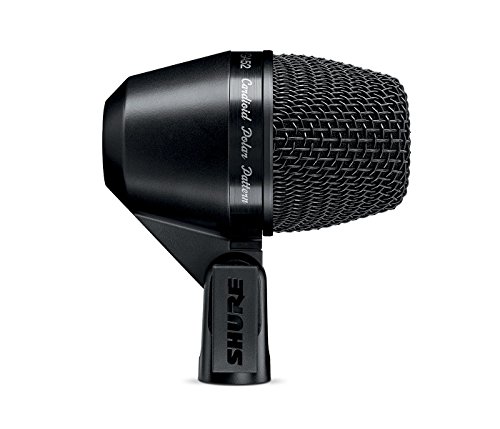 Shure PGA52 Dynamisches Bass-Drum-Mikrofon mit schwenkbarer Halterung und Nierencharakteristik, inkl. XLR-Kabel von Shure