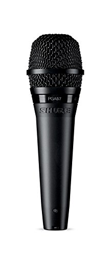 Shure PGA57 Dynamisches Instrumentenmikrofon mit Nierencharakteristik, inkl. XLR-Kabel Schwarz PGA57-XLR von Shure
